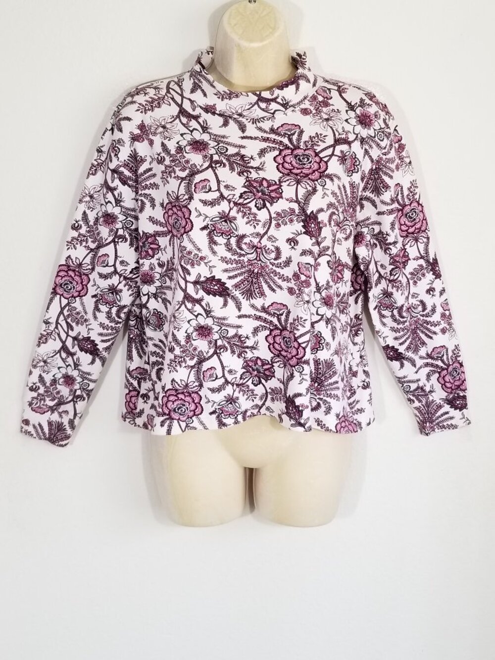 LANDS' END Floral Tee Top 7087E1M
